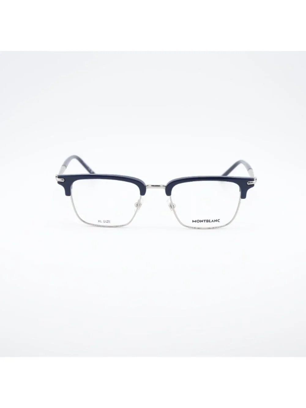 Montblanc MB0243O 002 Unisex Eyeglasses Blue 52mm Browline Frame